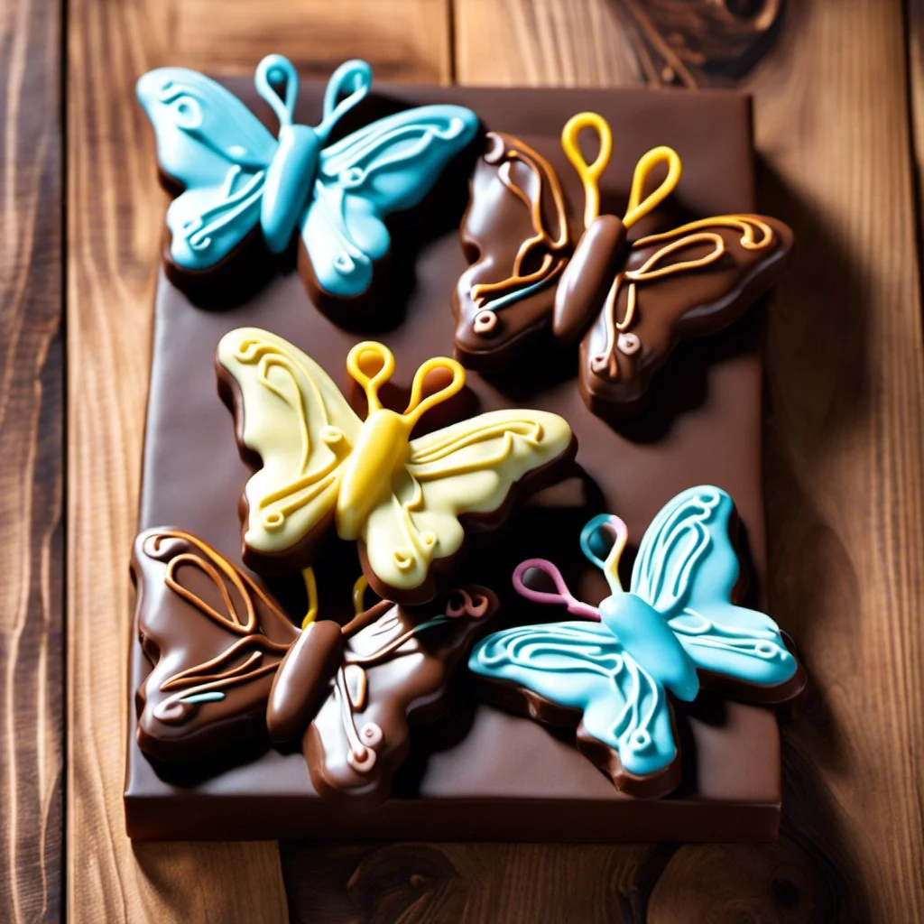 butterfly shaped chocolate bark