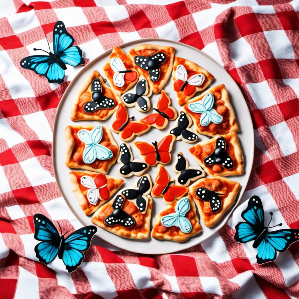butterfly shaped pizzas
