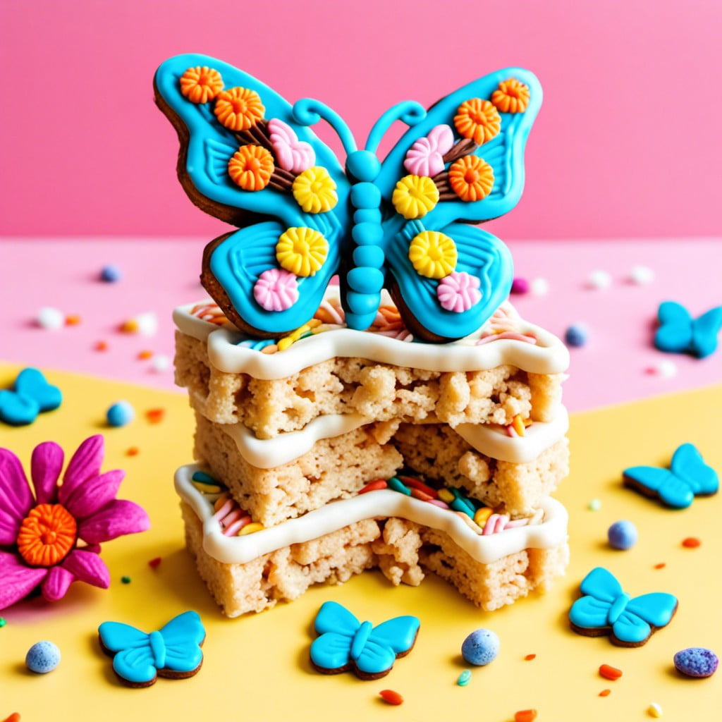butterfly shaped rice krispie treats
