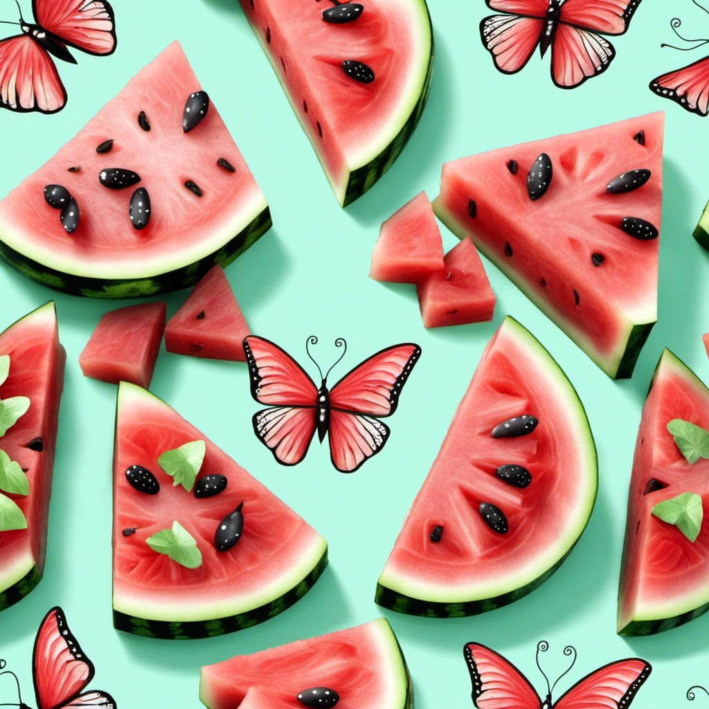 butterfly shaped watermelon slices