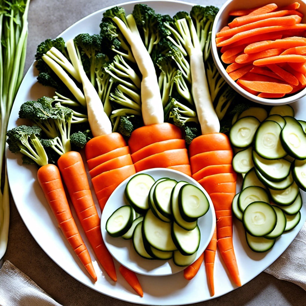 carrot shaped veggie platter