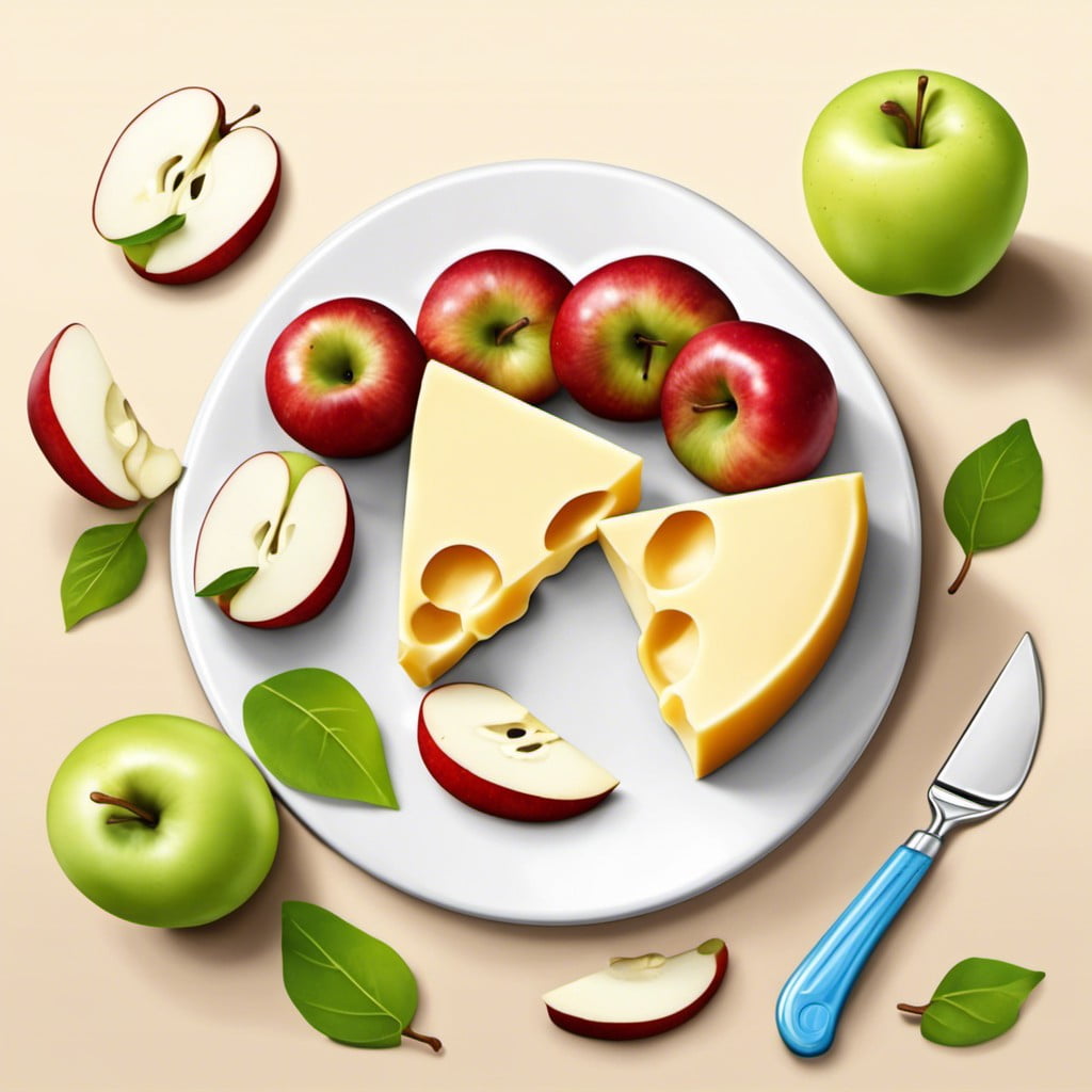 cheese and apple slices