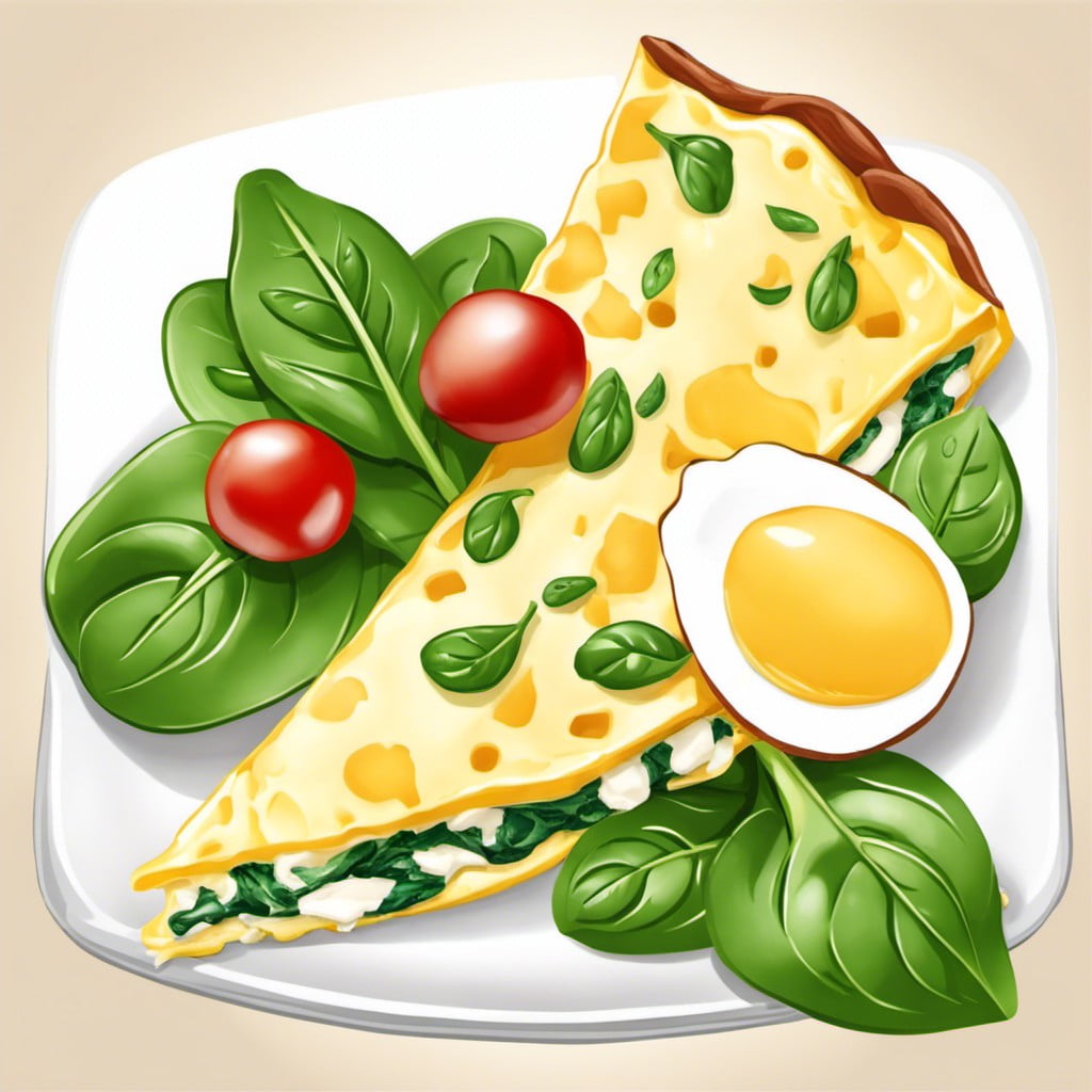 cheese and spinach omelette