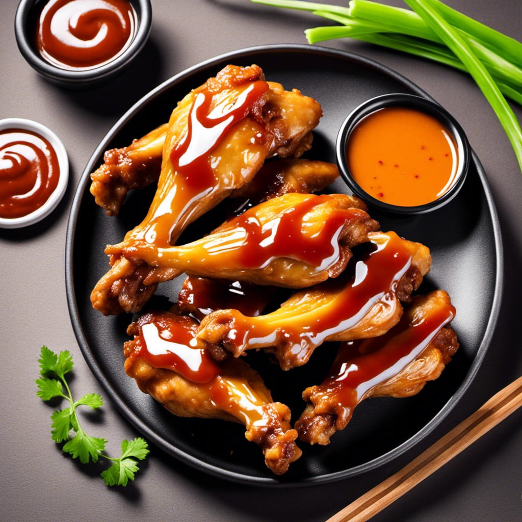 chicken wings with infladium themed sauce