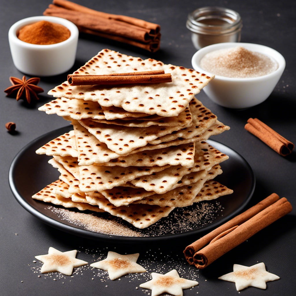 cinnamon sugar matzo crisps