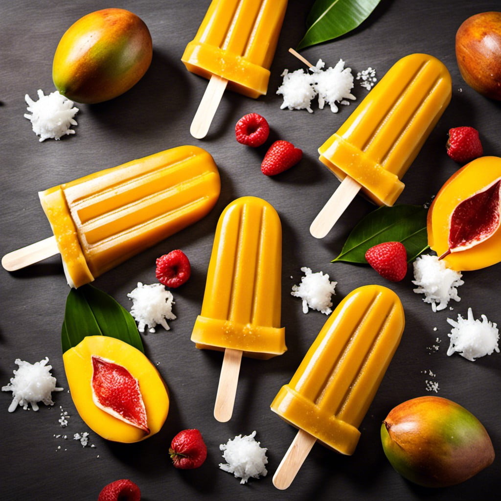 coconut mango popsicles