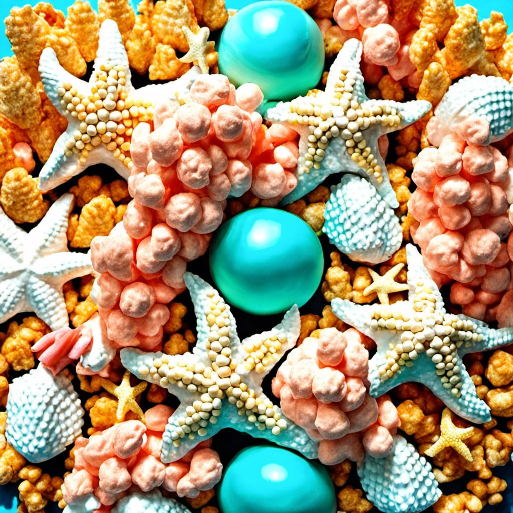 coral reef popcorn balls