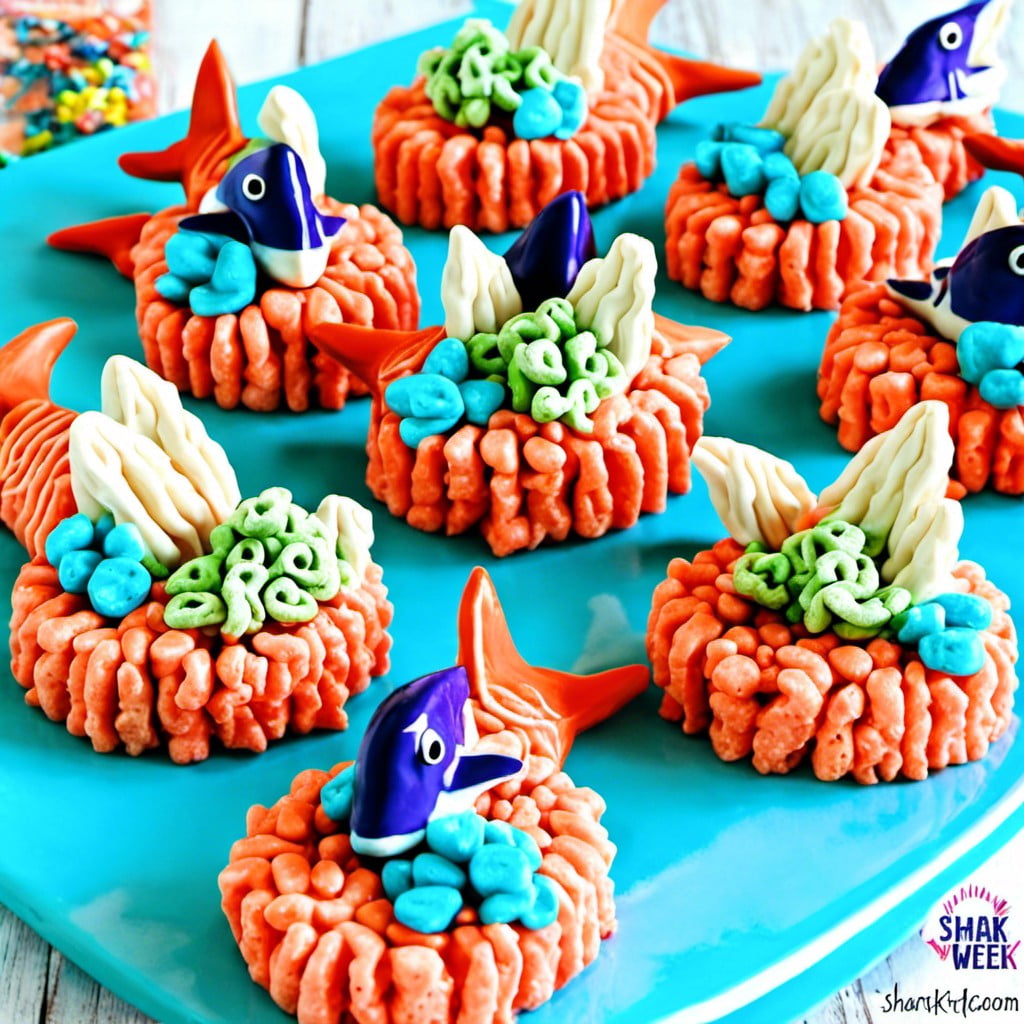 coral reef rice krispies treats