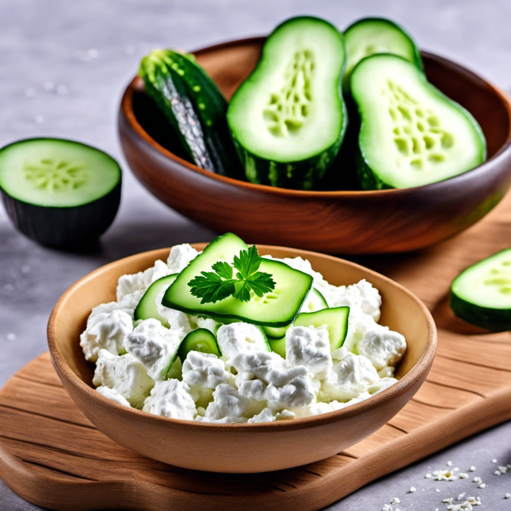 cottage cheese with cucumber