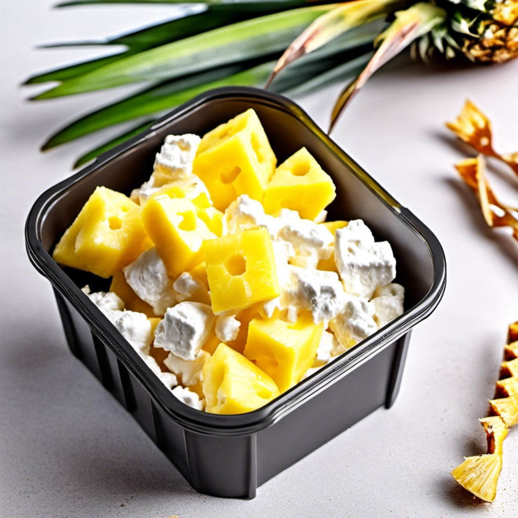 cottage cheese with pineapple chunks