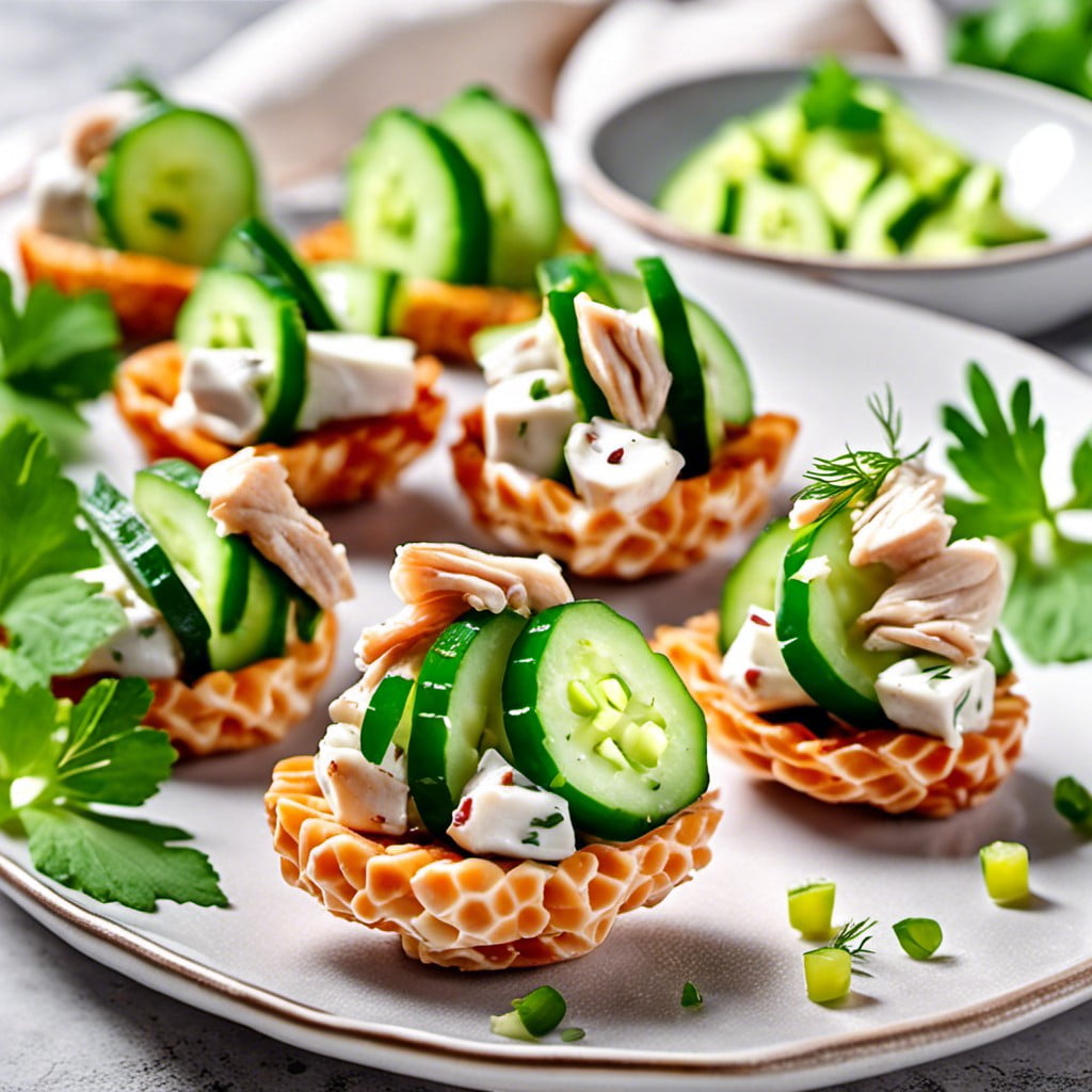 cucumber chicken salad bites