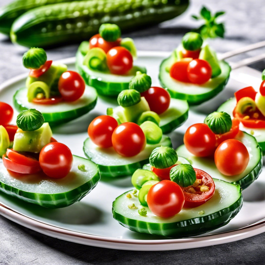 cucumber tomato bites