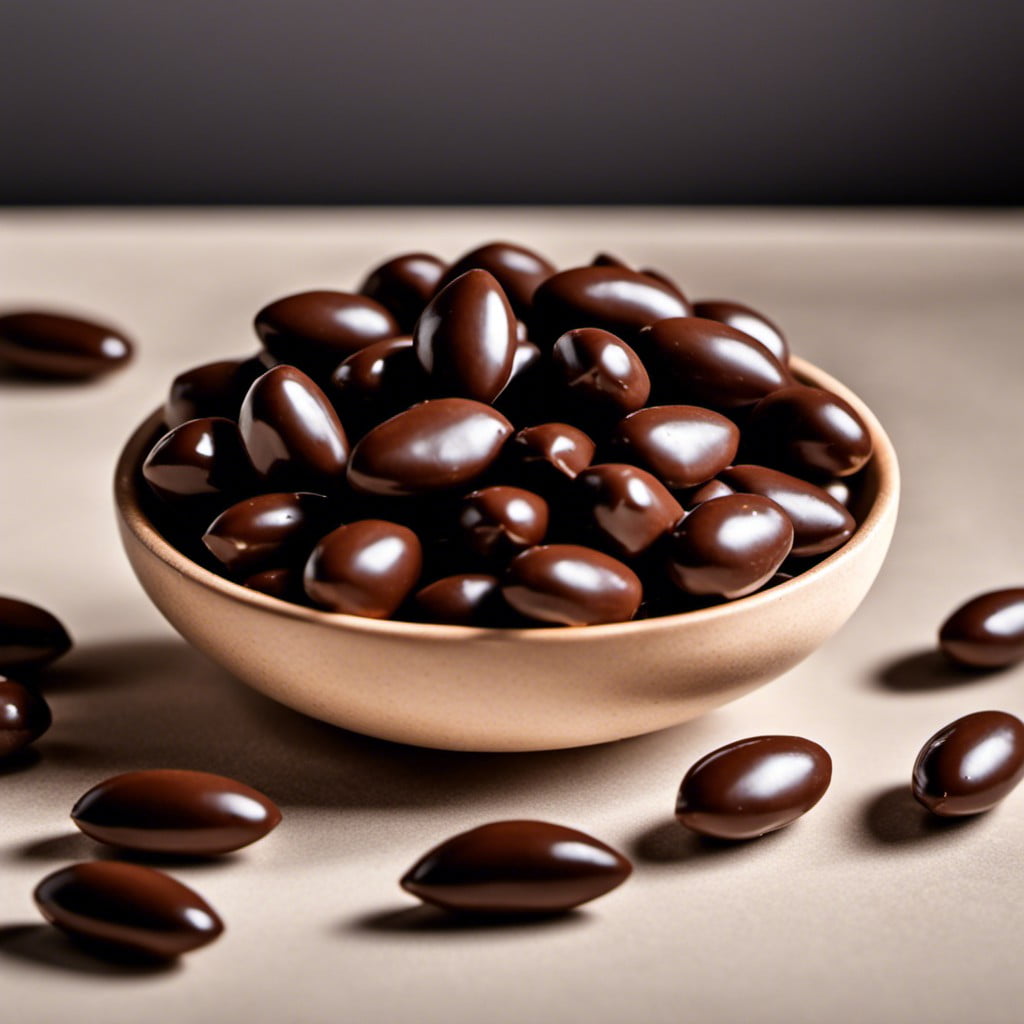 dark chocolate covered almonds