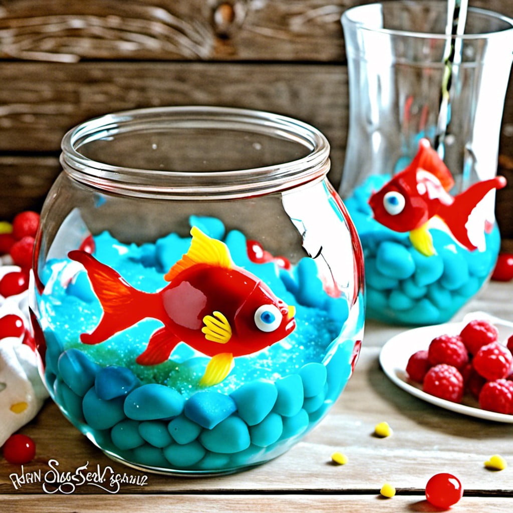 dr. seuss inspired fish bowl gelatin