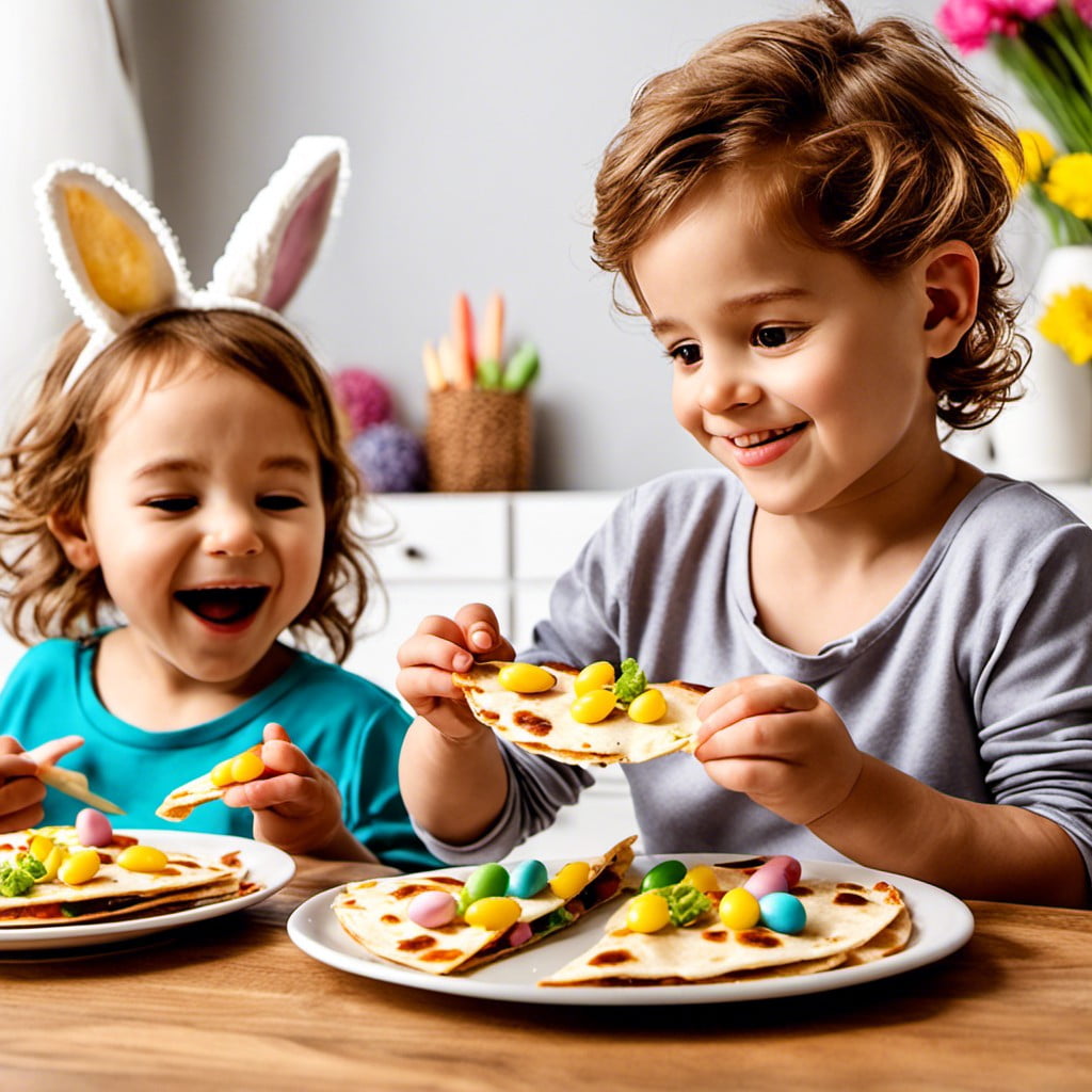 easter egg quesadillas