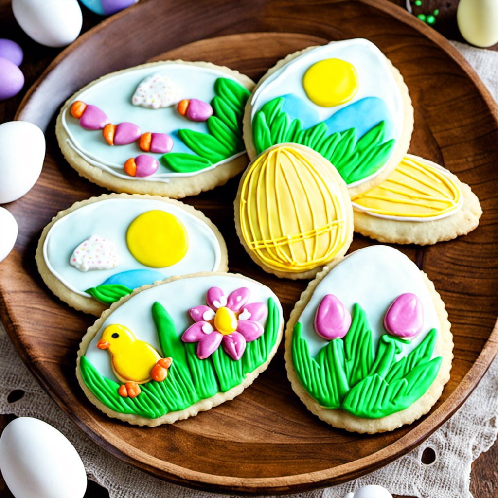 easter themed sugar cookies