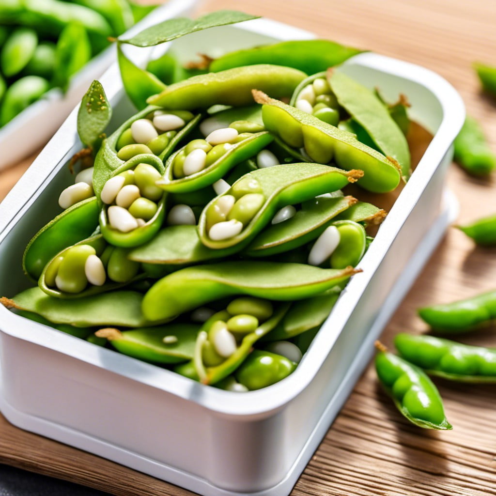 edamame with sesame seeds