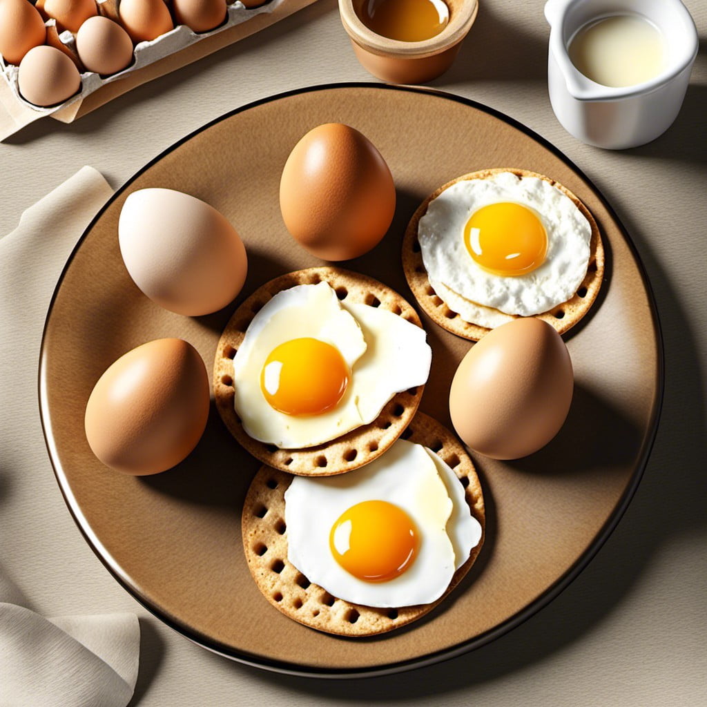 eggs on crackers