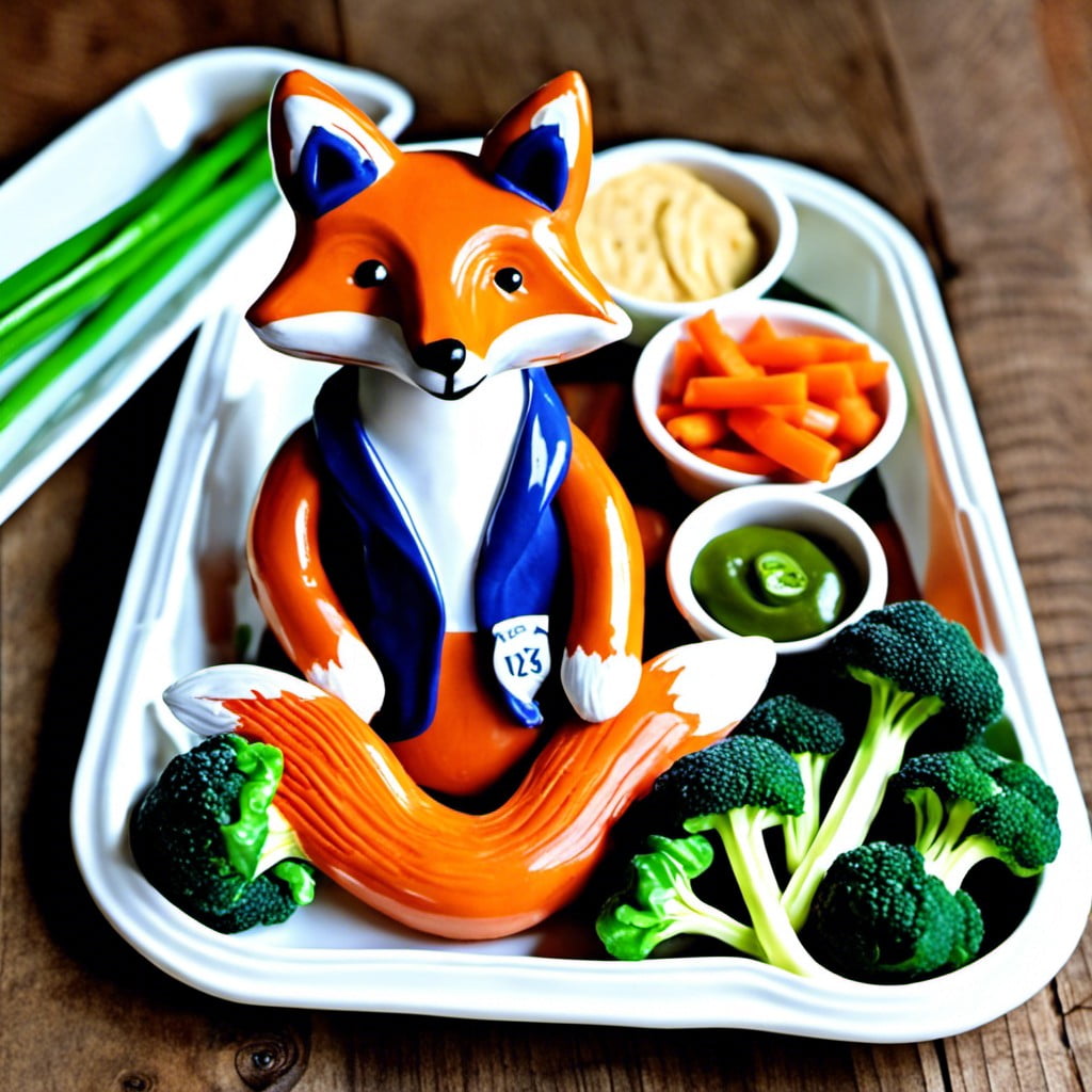 fox in socks veggie tray
