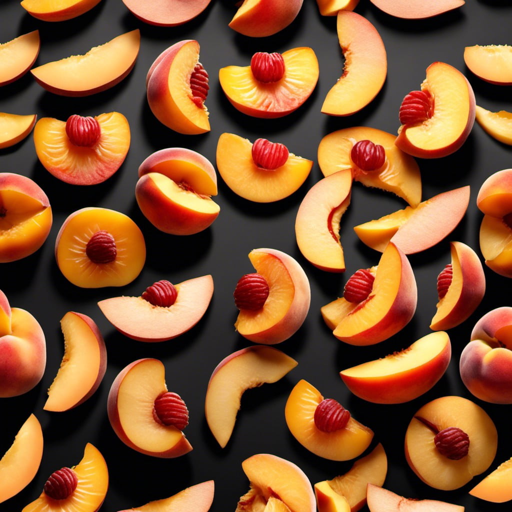 fresh peach slices
