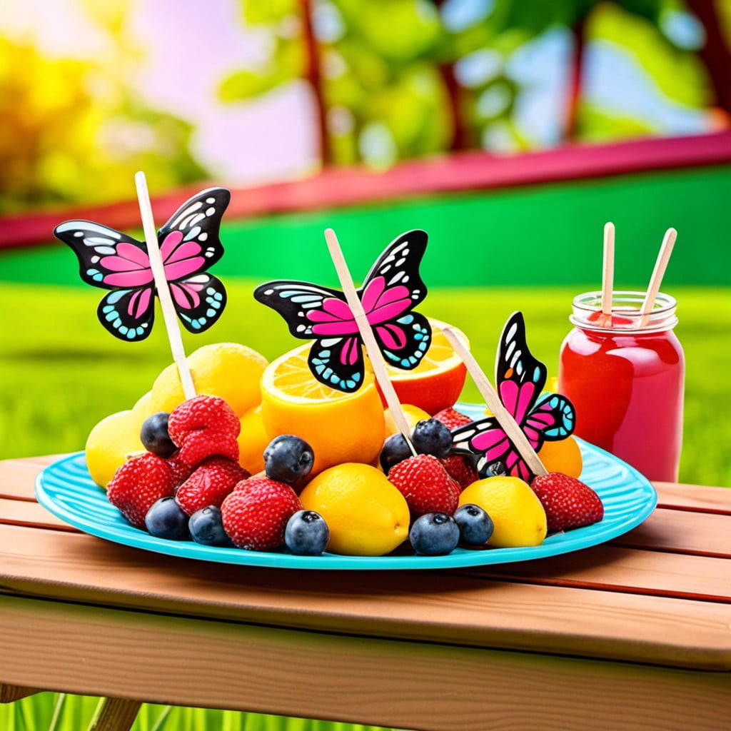 fruity butterfly skewers