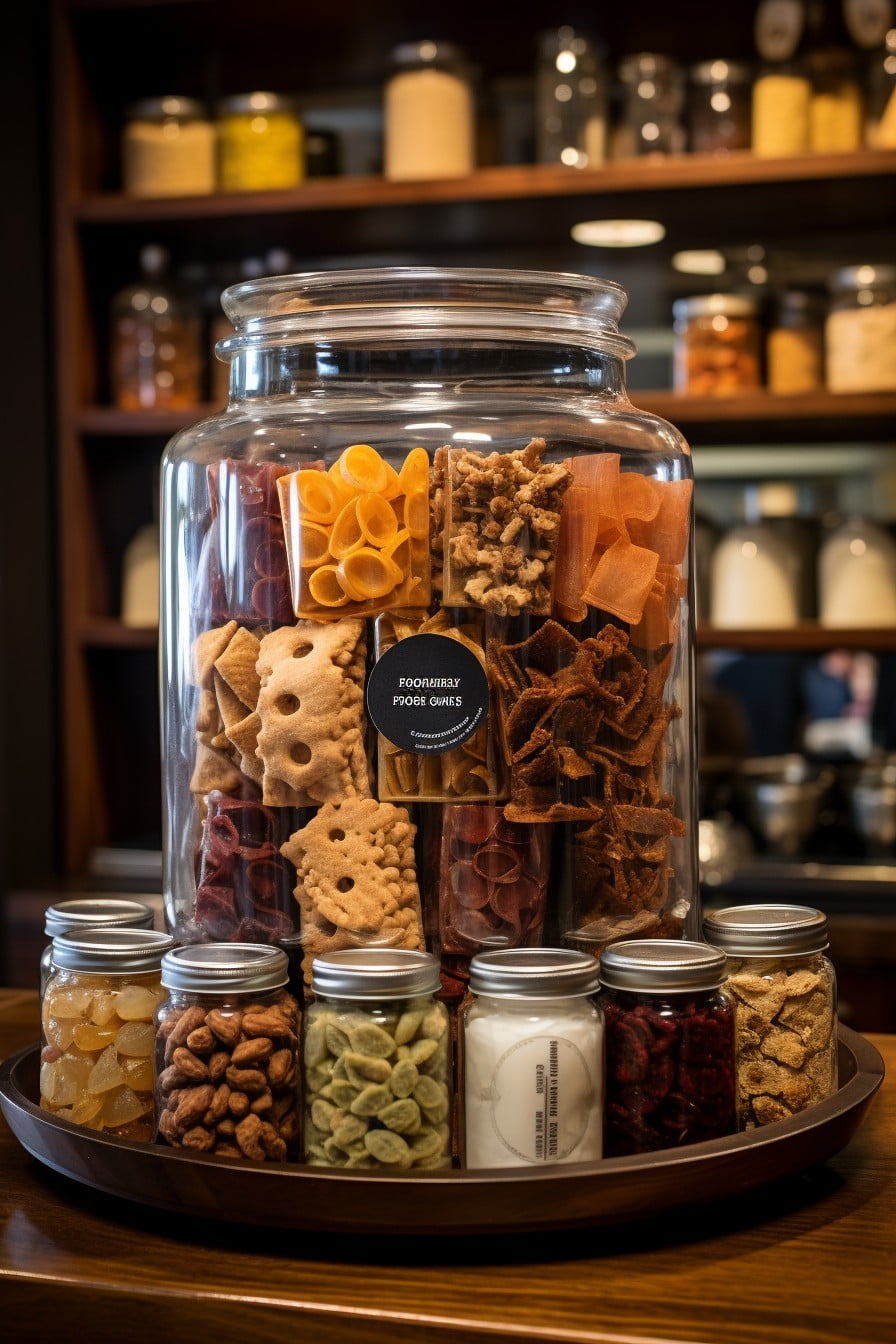 glass canister display
