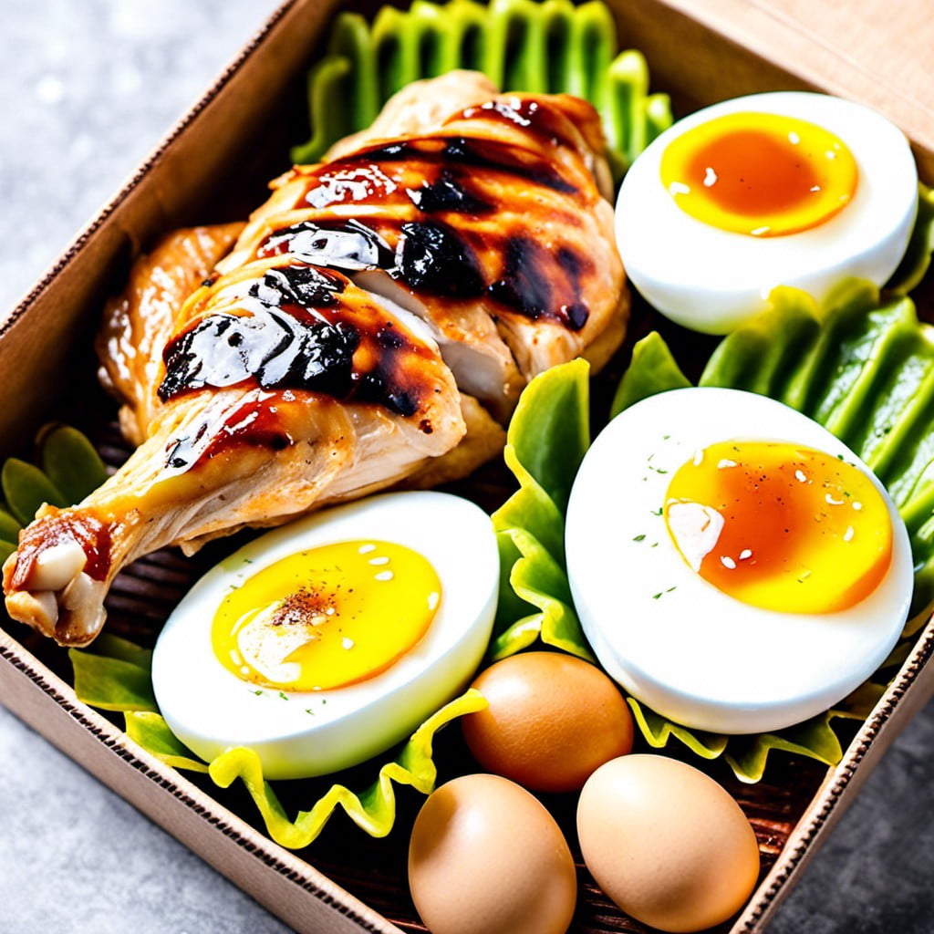 grilled chicken with hard boiled eggs