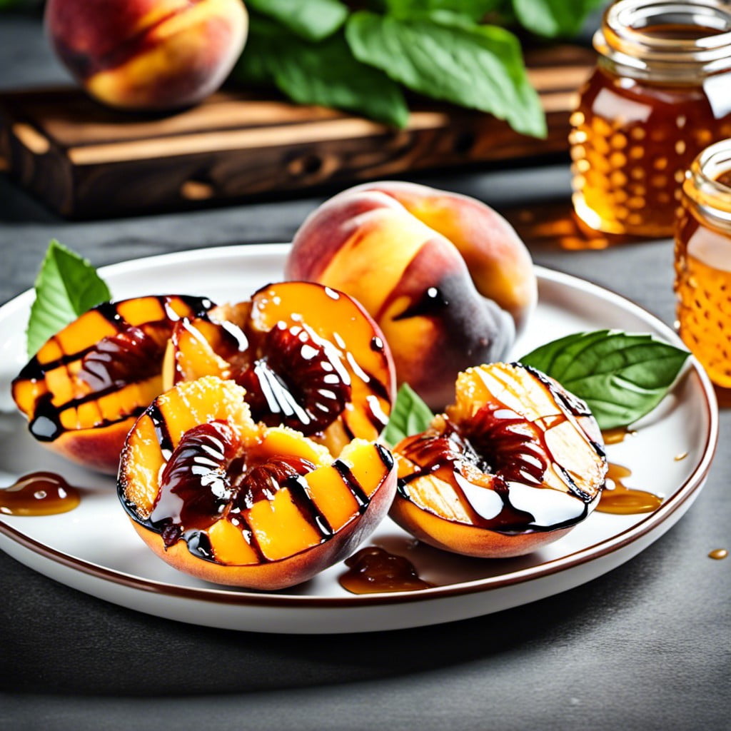 grilled peaches with honey