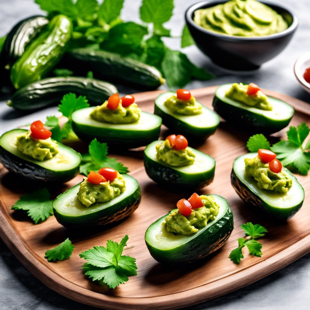 guacamole stuffed cucumbers