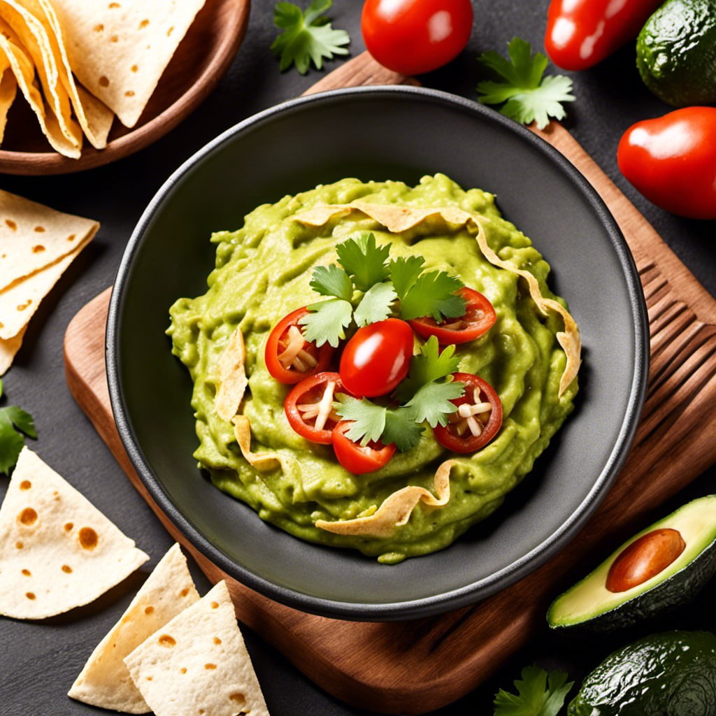 guacamole with soft tortillas