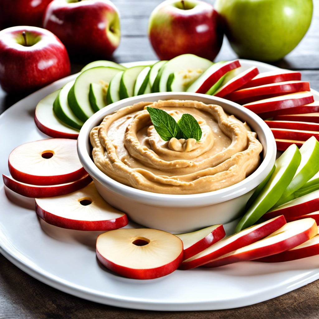 hummus and apple slices