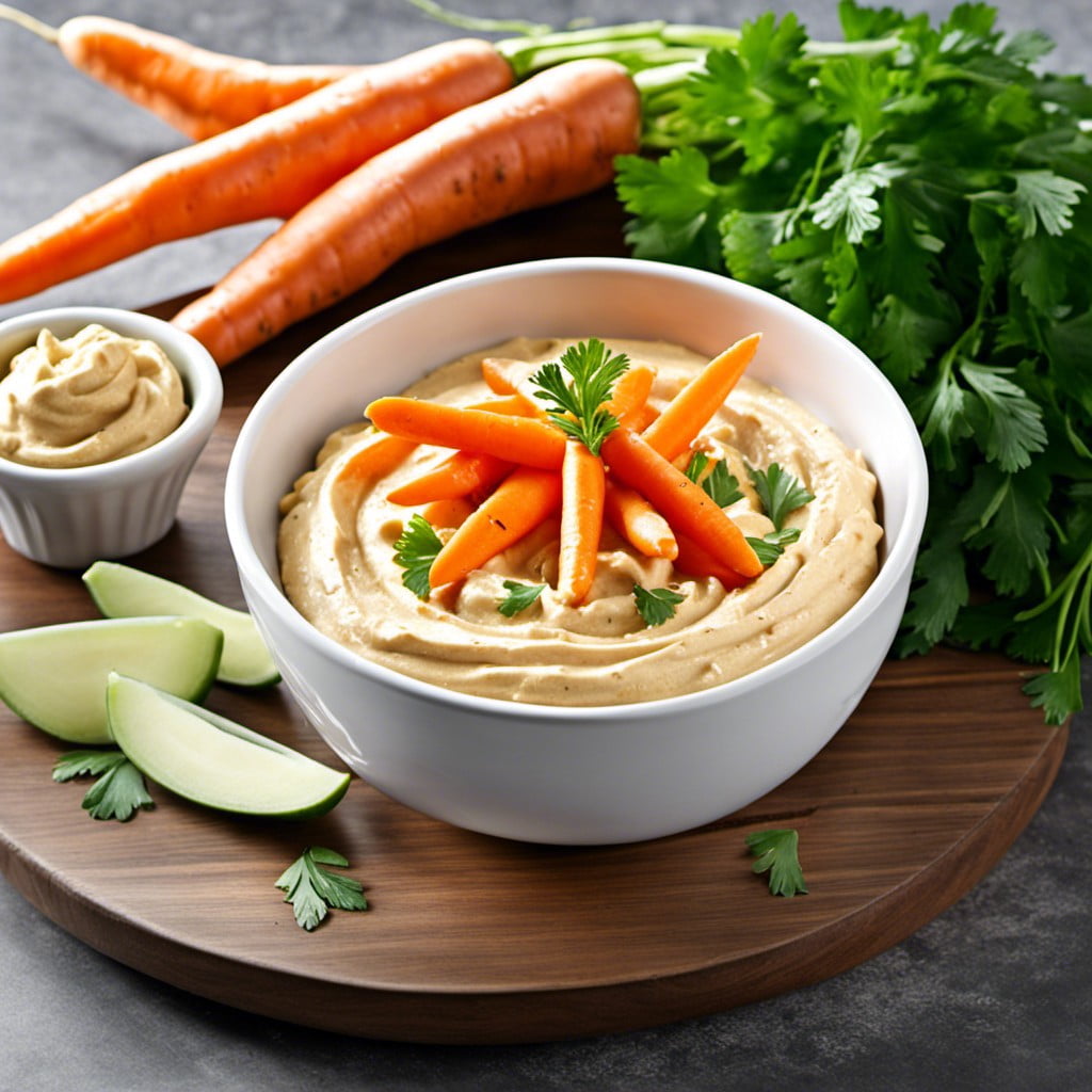 hummus and carrot sticks