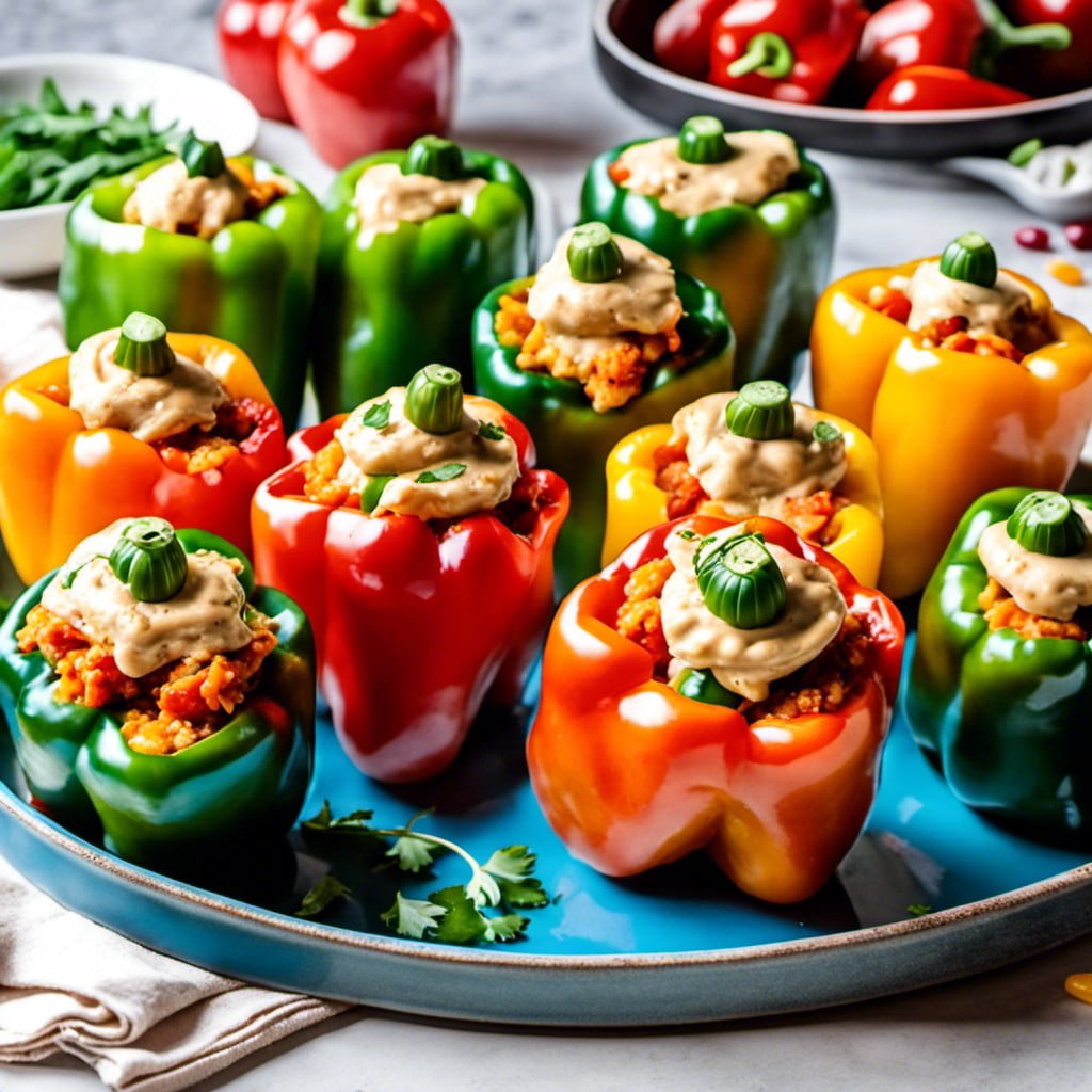 hummus stuffed bell peppers