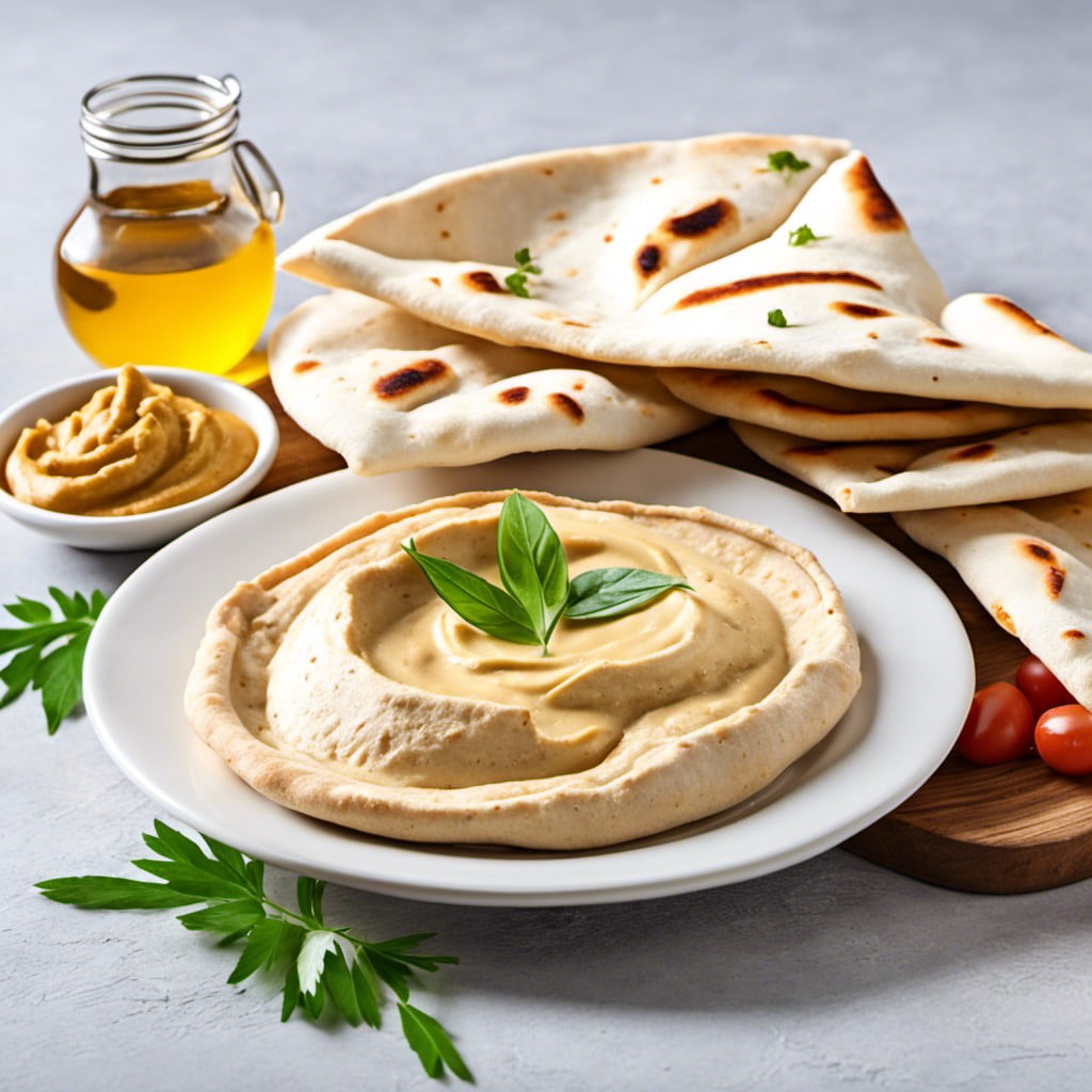 hummus with soft pita bread