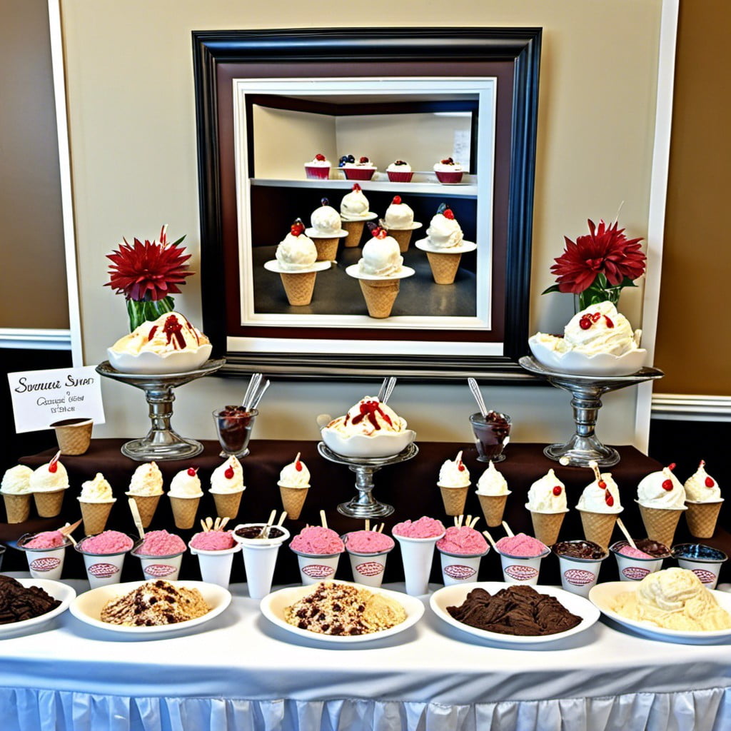 ice cream sundae bar