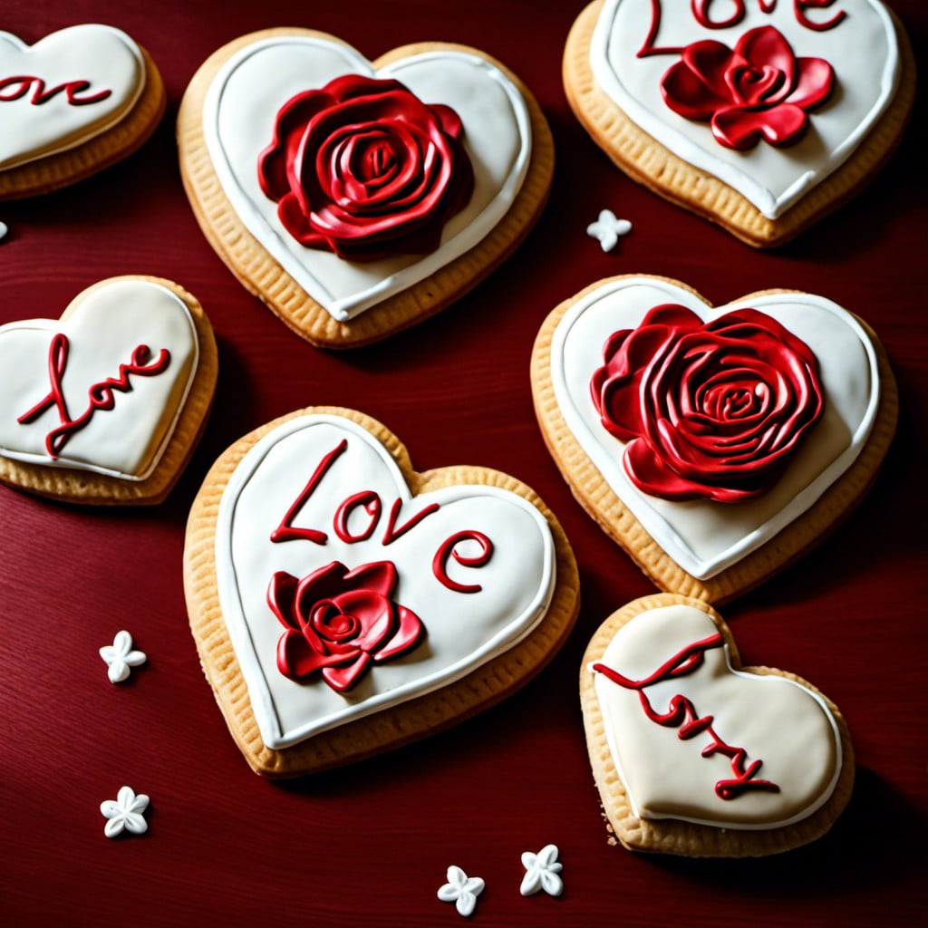 love story love heart biscuits