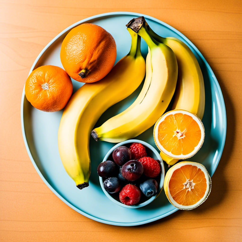 low fodmap fruit like bananas or oranges