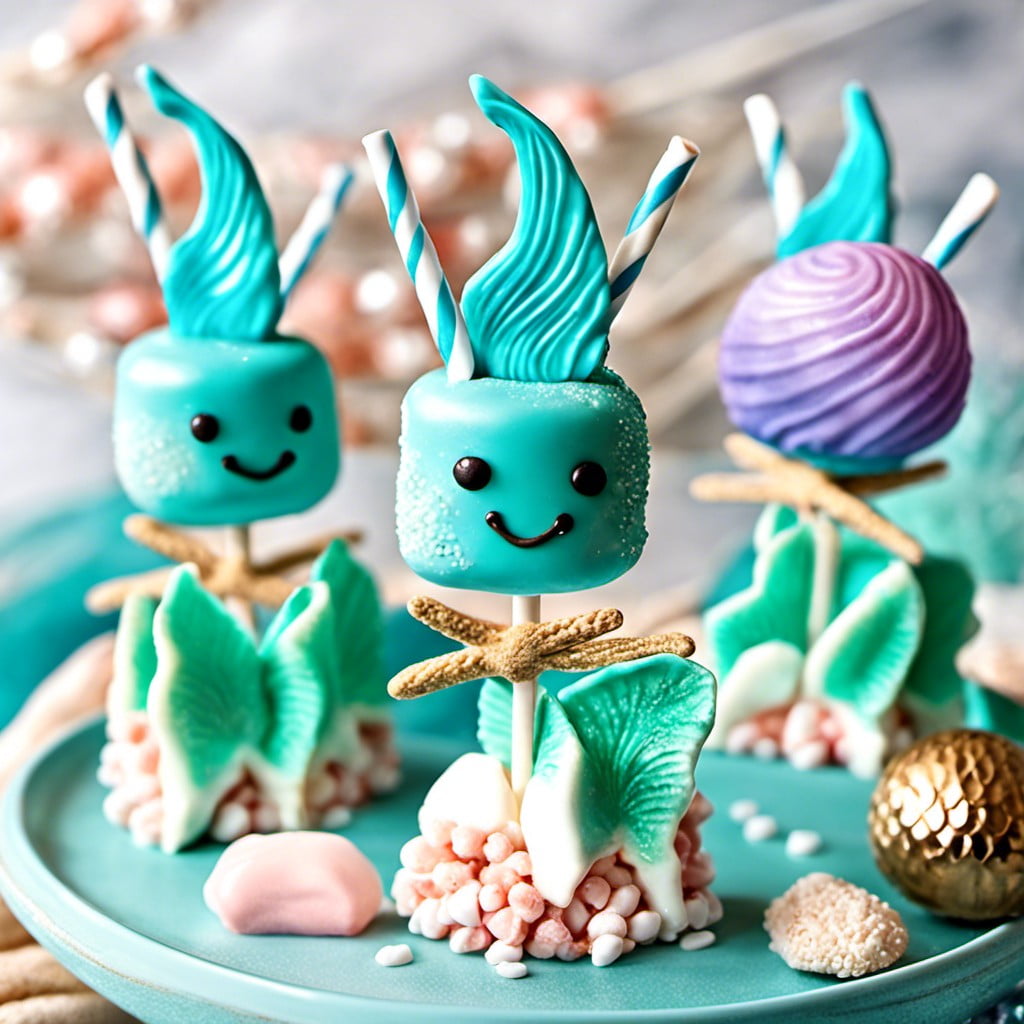 mermaid marshmallow pops