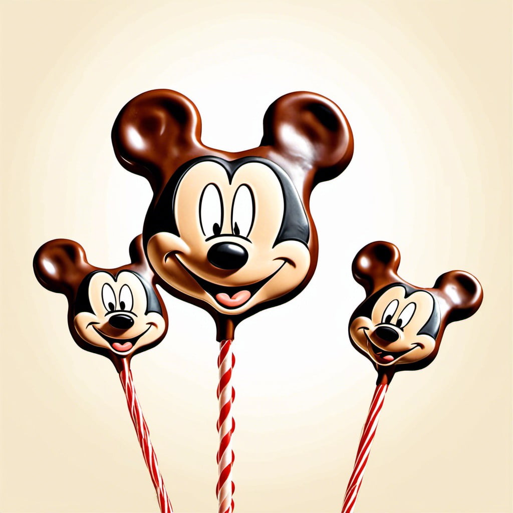 mickey mouse chocolate lollipops