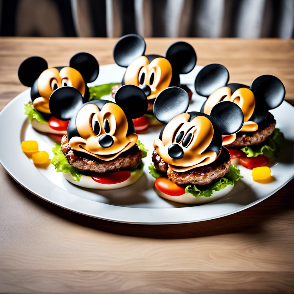 mickey mouse shaped burgers