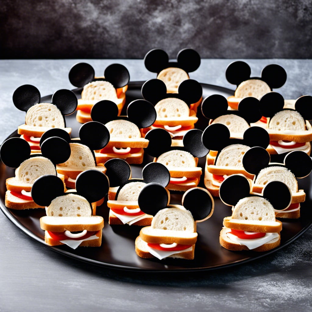 mickey mouse shaped sandwiches