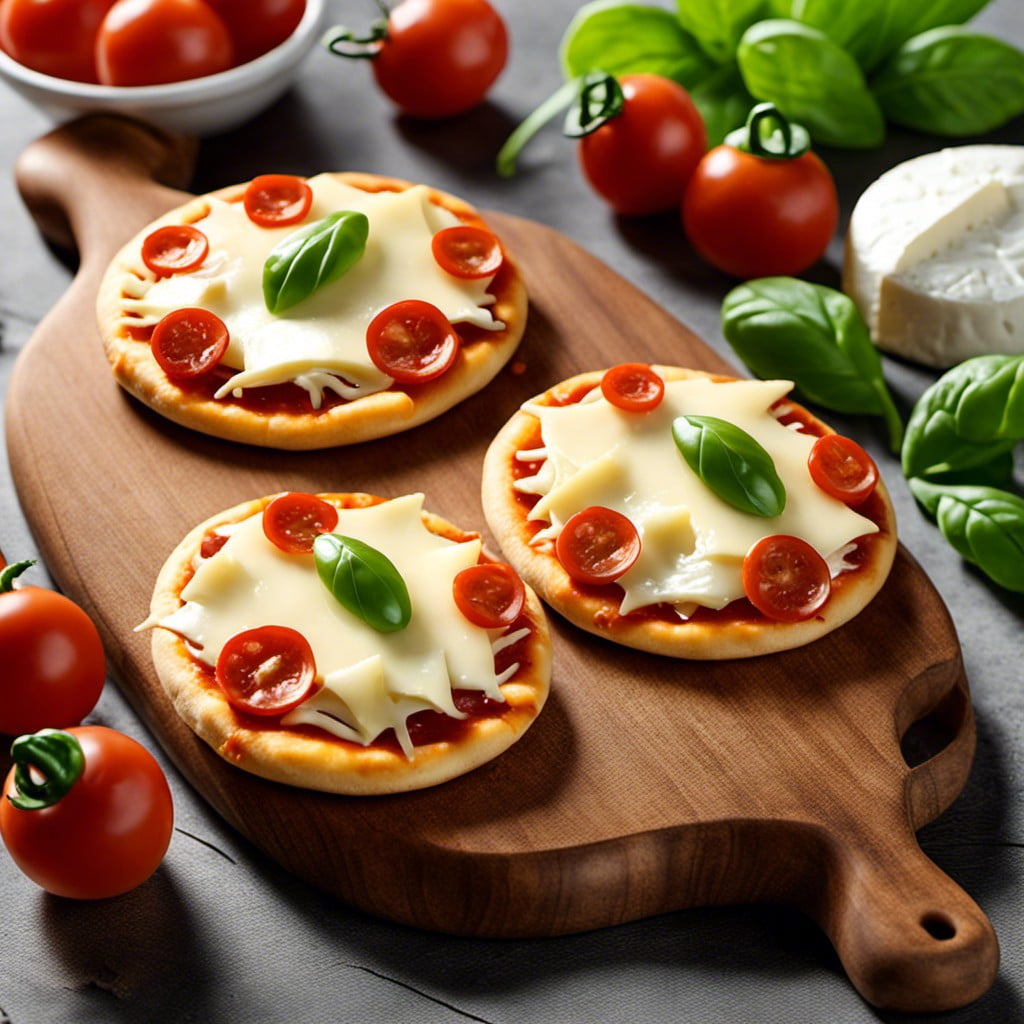 mini cheese pizzas