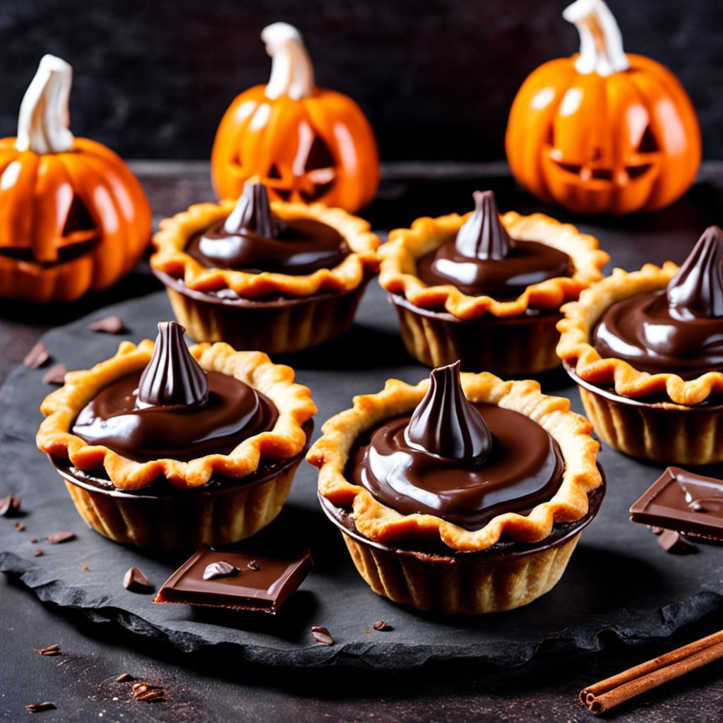 mini chocolate pumpkin pies