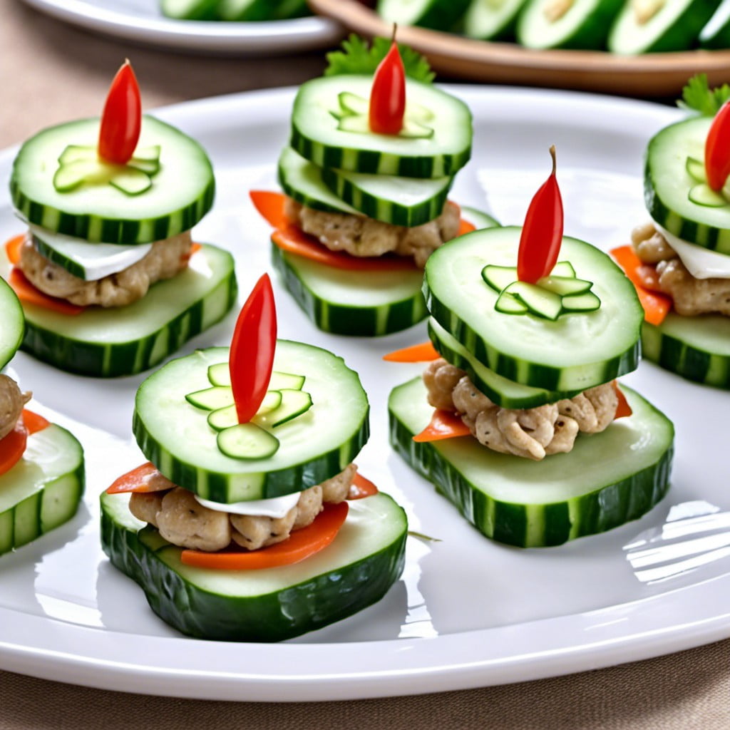 mini cucumber sliders