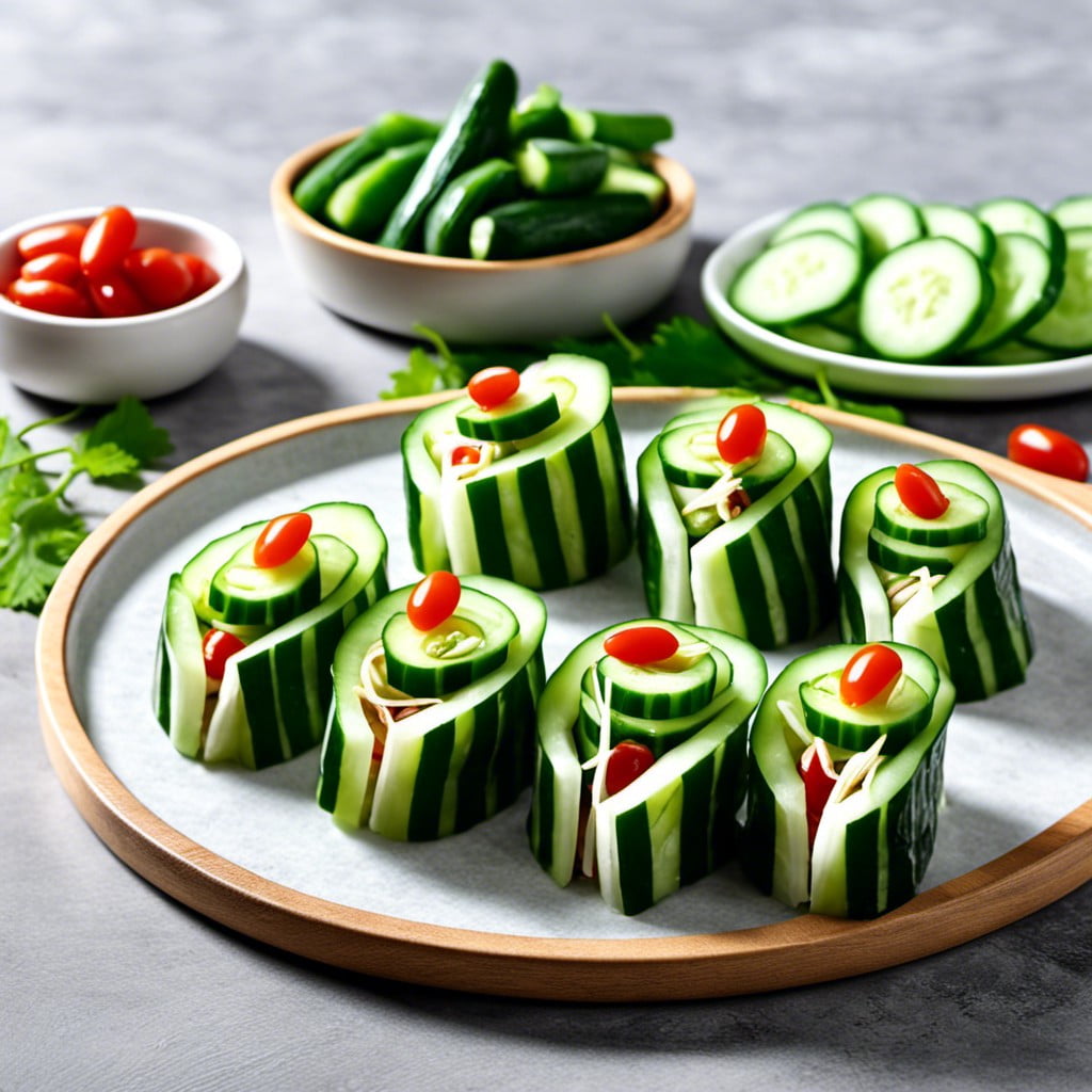 mini cucumber wraps