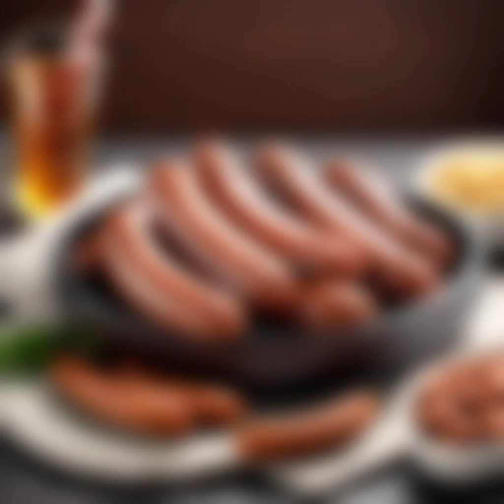 mini football sausages in infladium dish