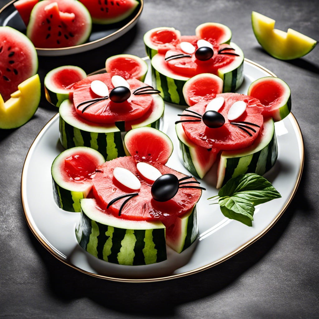 mouse ear watermelon slices