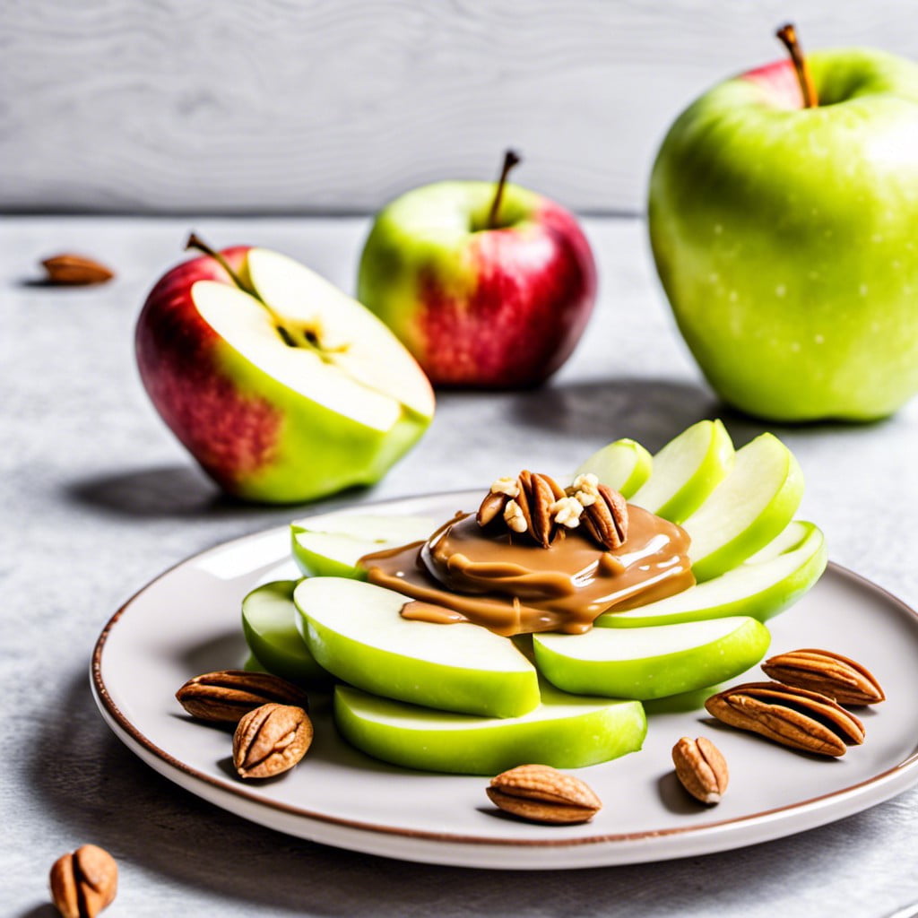 nut butter with apple slices