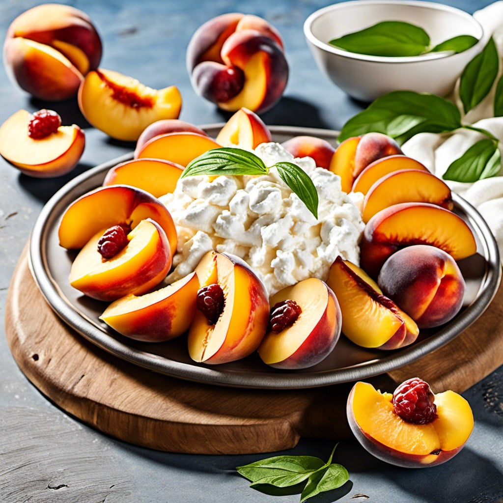 peach and cottage cheese