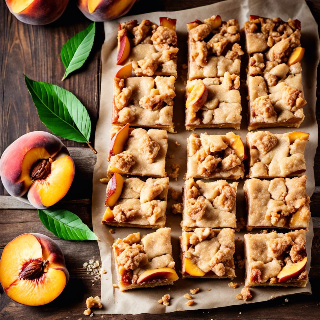 peach crumble bars